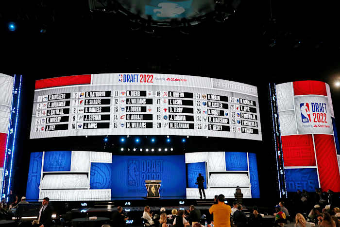 General view of the 2022 NBA Draft stage.